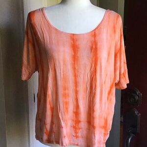 Orange tie dye top